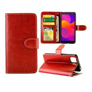 For Huawei Y5P(2020)/Honor9S Crazy Horse Texture Leather Horizontal Flip Protective Case with Holder & Card Slots & Wallet & Photo Frame(Brown)