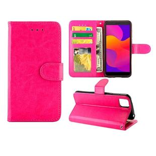For Huawei Y5P(2020)/Honor9S Crazy Horse Texture Leather Horizontal Flip Protective Case with Holder & Card Slots & Wallet & Photo Frame(Magenta)