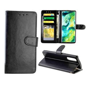 For OPPO Find X2 Crazy Horse Texture Leather Horizontal Flip Protective Case with Holder & Card Slots & Wallet & Photo Frame(Black)