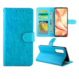 For OPPO Find X2 Pro Crazy Horse Texture Leather Horizontal Flip Protective Case with Holder & Card Slots & Wallet & Photo Frame(Baby Blue)
