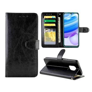 For xiaomi Redmi 10X Pro 5G/10X 5G Crazy Horse Texture Leather Horizontal Flip Protective Case with Holder & Card Slots & Wallet & Photo Frame(Black)