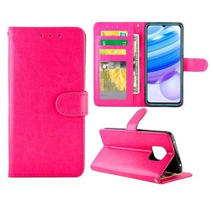 For xiaomi Redmi 10X Pro 5G/10X 5G Crazy Horse Texture Leather Horizontal Flip Protective Case with Holder & Card Slots & Wallet & Photo Frame(Magenta)