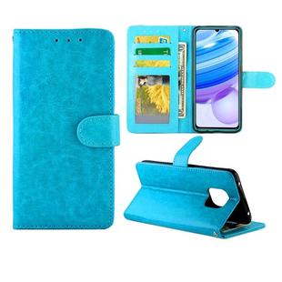 For xiaomi Redmi 10X Pro 5G/10X 5G Crazy Horse Texture Leather Horizontal Flip Protective Case with Holder & Card Slots & Wallet & Photo Frame(Baby Blue)