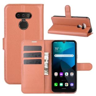 For LG harmony 4 Litchi Texture Horizontal Flip Protective Case with Holder & Card Slots & Wallet(Brown)