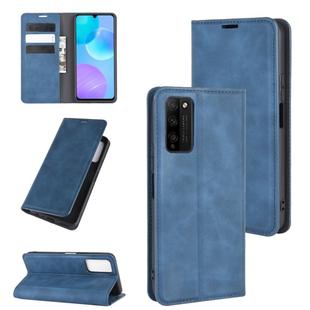 For Huawei Honor 30 Lite/30 Youth Retro-skin Business Magnetic Suction Leather Case with Holder & Card Slots & Wallet(Dark Blue)