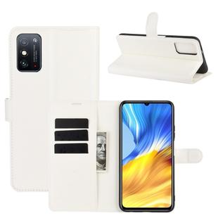 For Huawei Honor X10 Max 5G Litchi Texture Horizontal Flip Protective Case with Holder & Card Slots & Wallet(White)