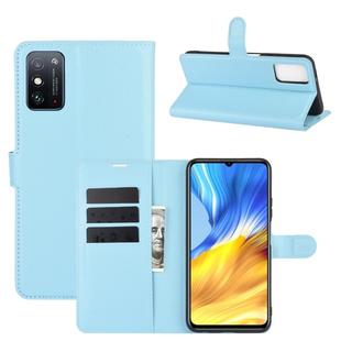For Huawei Honor X10 Max 5G Litchi Texture Horizontal Flip Protective Case with Holder & Card Slots & Wallet(Blue)