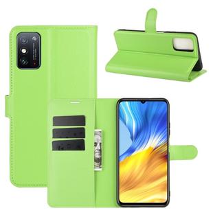 For Huawei Honor X10 Max 5G Litchi Texture Horizontal Flip Protective Case with Holder & Card Slots & Wallet(Green)
