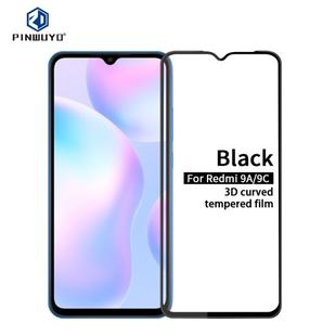 For Xiaomi Redmi 9A / Redmi 9C PINWUYO 9H 3D Curved Full Screen Explosion-proof Tempered Glass Film(Black)