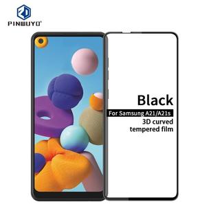 For Samsung Galaxy A21 / A21s PINWUYO 9H 3D Curved Full Screen Explosion-proof Tempered Glass Film(Black)