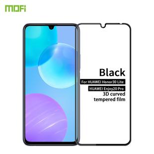 For Huawei Enjoy20 Pro/Honor30 Lite MOFI 9H 3D Explosion-proof Curved Screen Tempered Glass Film(Black)