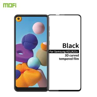 For Samsung Galaxy A21 / A21s MOFI 9H 3D Explosion-proof Curved Screen Tempered Glass Film(Black)