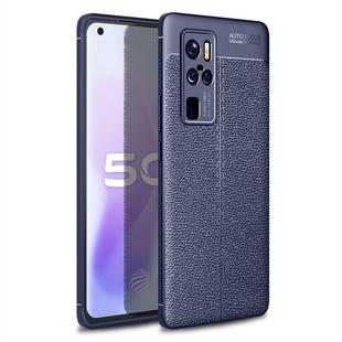 For VIVO X50 Pro+ Litchi Texture TPU Shockproof Case(Navy Blue)
