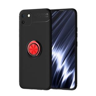 For OPPO Realme C11 Metal Ring Holder 360 Degree Rotating TPU Case(Black+Red)