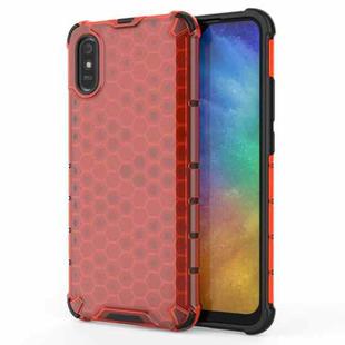 For Xiaomi Redmi 9A Shockproof Honeycomb PC + TPU Case(Red)