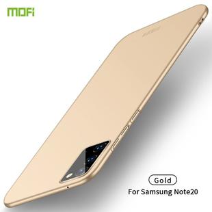 For Samsung Galaxy Note20 MOFI Frosted PC Ultra-thin Hard Case(Gold)