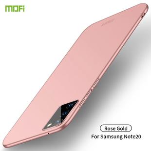 For Samsung Galaxy Note20 MOFI Frosted PC Ultra-thin Hard Case(Rose gold)
