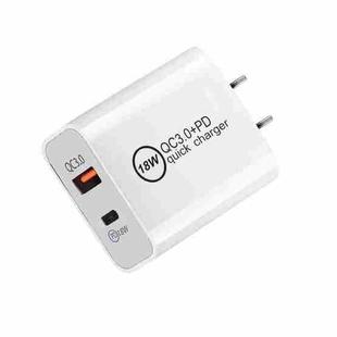 SDC-18W 18W PD + QC 3.0 USB Dual Fast Charging Universal Travel Charger, US Plug