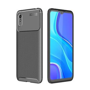 For Xiaomi Redmi 9A Carbon Fiber Texture Shockproof TPU Case(Black)