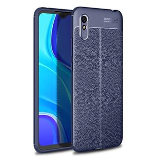 For Xiaomi Redmi 9A Litchi Texture TPU Shockproof Case(Navy Blue)