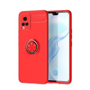 For vivo S7 Metal Ring Holder 360 Degree Rotating TPU Case(Red+Red)