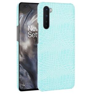For OnePlus Nord Shockproof Crocodile Texture PC + PU Case(Light Green)