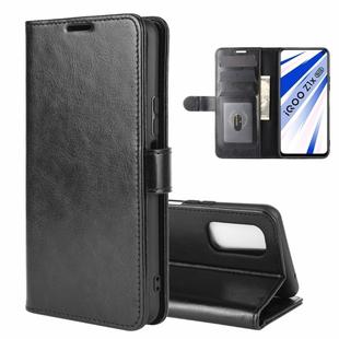 For Vivo iQOO Z1x R64 Texture Single Horizontal Flip Protective Case with Holder & Card Slots & Wallet& Photo Frame(Black)