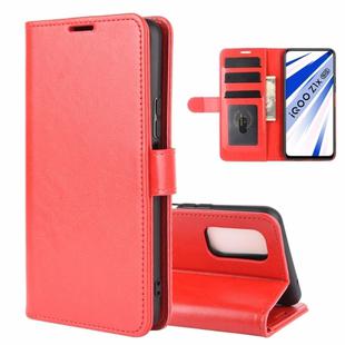 For Vivo iQOO Z1x R64 Texture Single Horizontal Flip Protective Case with Holder & Card Slots & Wallet& Photo Frame(Red)
