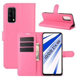 For Vivo iQOO Z1x Litchi Texture Horizontal Flip Protective Case with Holder & Card Slots & Wallet(Rose red)