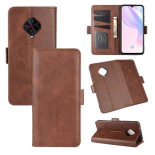 For Vivo  V17(Russia)/X50 Lite/Y9S/S1 Pro Dual-side Magnetic Buckle Horizontal Flip Leather Case with Holder & Card Slots & Wallet(Brown)