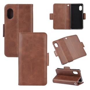 For Rakuten mini  Dual-side Magnetic Buckle Horizontal Flip Leather Case with Holder & Card Slots & Wallet(Brown)