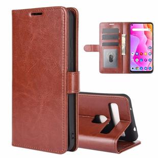 For TCL 10L R64 Texture Single Horizontal Flip Protective Case with Holder & Card Slots & Wallet& Photo Frame(Brown)