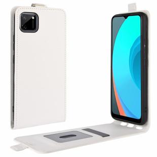 For OPPO Realme C11 R64 Texture Single Vertical Flip Leather Protective Case with Card Slots & Photo Frame(White)