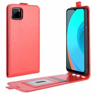 For OPPO Realme C11 R64 Texture Single Vertical Flip Leather Protective Case with Card Slots & Photo Frame(Red)