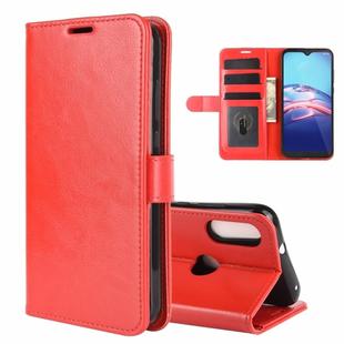 For Motorola Moto E 2020 R64 Texture Single Horizontal Flip Protective Case with Holder & Card Slots & Wallet& Photo Frame(Red)