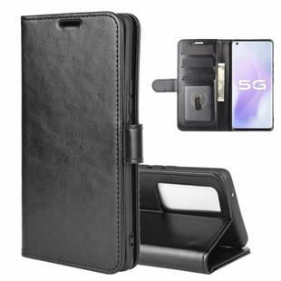 For Vivo X50 Pro+ R64 Texture Single Horizontal Flip Protective Case with Holder & Card Slots & Wallet& Photo Frame(Black)