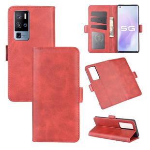 For Vivo X50 Pro+ Dual-side Magnetic Buckle Horizontal Flip Leather Case with Holder & Card Slots & Wallet(Red)