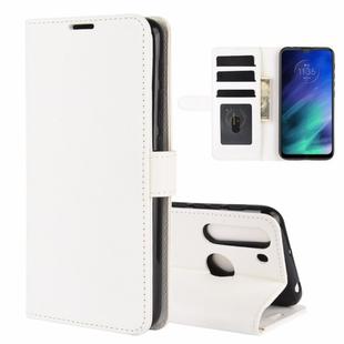 For Motorola One Fusion R64 Texture Single Horizontal Flip Protective Case with Holder & Card Slots & Wallet& Photo Frame(White)