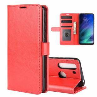 For Motorola One Fusion R64 Texture Single Horizontal Flip Protective Case with Holder & Card Slots & Wallet& Photo Frame(Red)