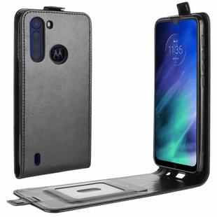 For Motorola One Fusion R64 Texture Single Vertical Flip Leather Protective Case with Card Slots & Photo Frame(Black)