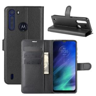 For Motorola One Fusion Litchi Texture Horizontal Flip Protective Case with Holder & Card Slots & Wallet(Black)