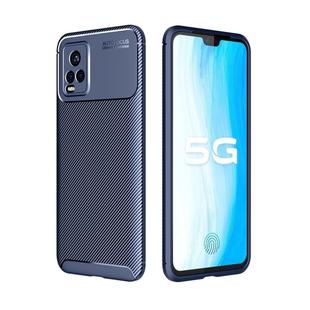 For vivo S7 Carbon Fiber Texture Shockproof TPU Case(Blue)