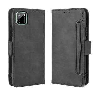 For OPPO Realme C11 Wallet Style Skin Feel Calf Pattern Leather Case with Separate Card Slot(Black)