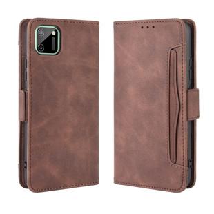 For OPPO Realme C11 Wallet Style Skin Feel Calf Pattern Leather Case with Separate Card Slot(Brown)