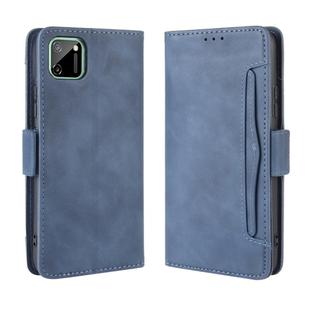 For OPPO Realme C11 Wallet Style Skin Feel Calf Pattern Leather Case with Separate Card Slot(Blue)