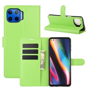 For Motorola Moto G 5G Plus Litchi Texture Horizontal Flip Protective Case with Holder & Card Slots & Wallet(Green)