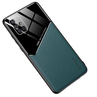For Samsung Galaxy A71 5G All-inclusive Leather + Organic Glass Phone Case with Metal Iron Sheet(Green)