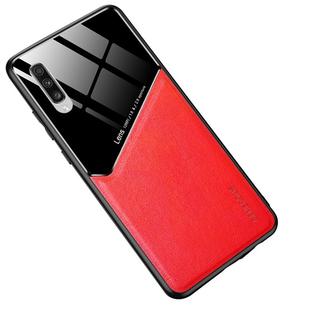For Samsung Galaxy A70/A70s All-inclusive Leather + Organic Glass Phone Case with Metal Iron Sheet(Red)
