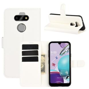 For LG K31/Aristo 5/Aristo 5 Plus Litchi Texture Horizontal Flip Protective Case with Holder & Card Slots & Wallet(White)