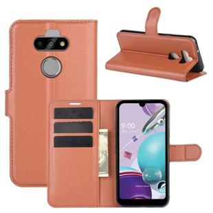 For LG K31/Aristo 5/Aristo 5 Plus Litchi Texture Horizontal Flip Protective Case with Holder & Card Slots & Wallet(Brown)